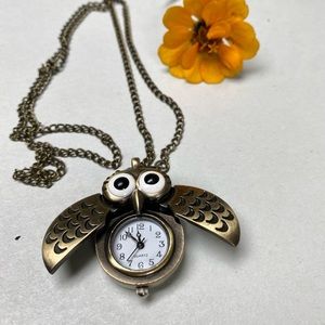 Owl Watch Necklace- Gift Boxed - Nee